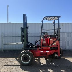 2005 MOFFETT M5500 4-WAY PIGGYBACK FORKLIFT