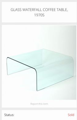 Glass waterfall table BEAUTIFUL!