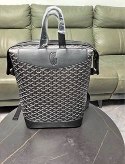 Goyard Black Coated Canvas Backpack