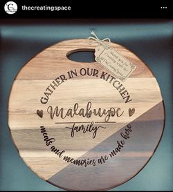 Custom engraved cutting boards