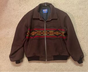 Vintage Pendleton High Grade Western Wool Bomber Aztec Navajo Jacket Size XL