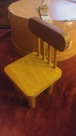 Doll chair vintage solid wood