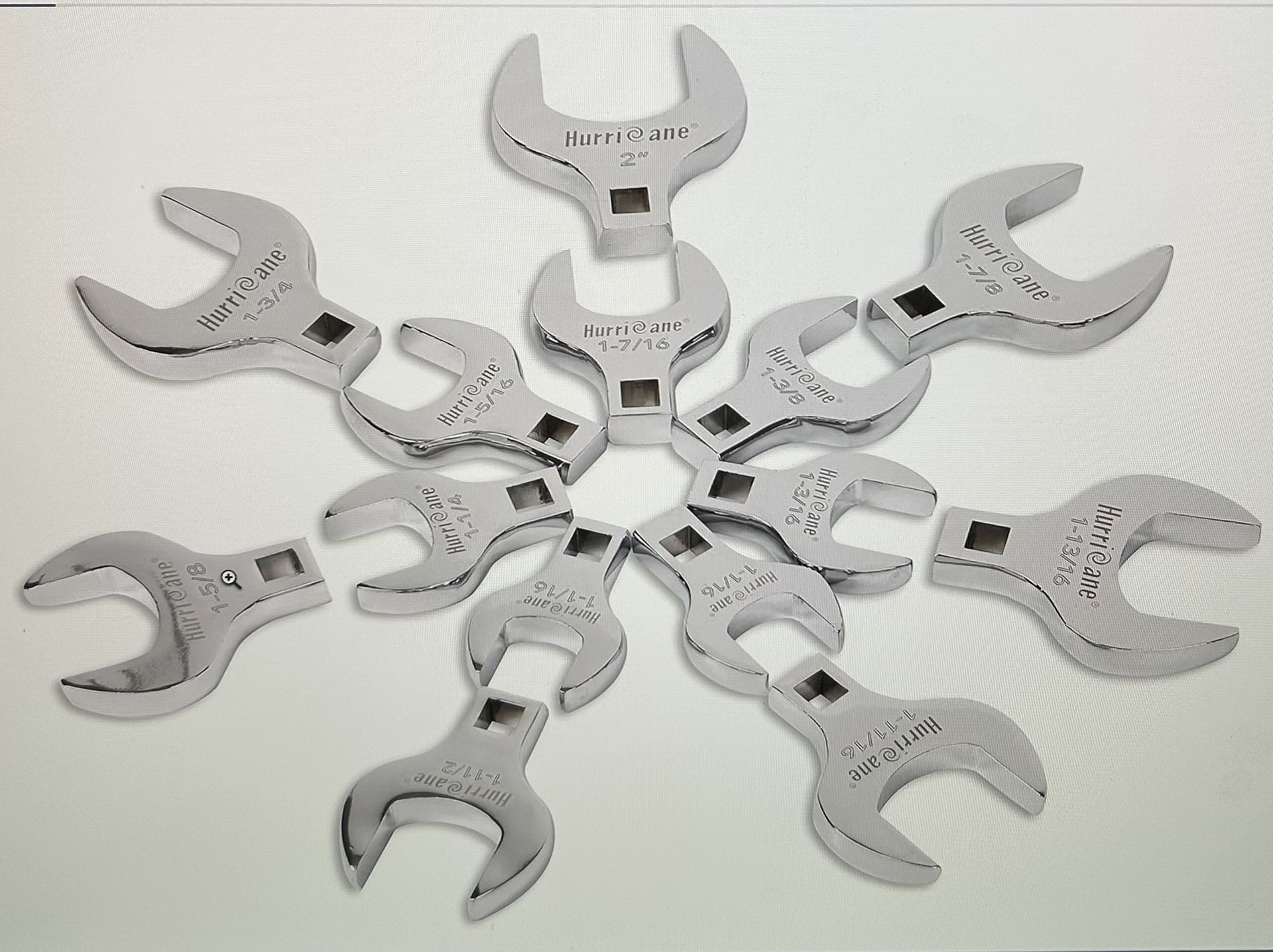 14 Piece Jumbo Crowfoot Flare But Wrench Tool Set