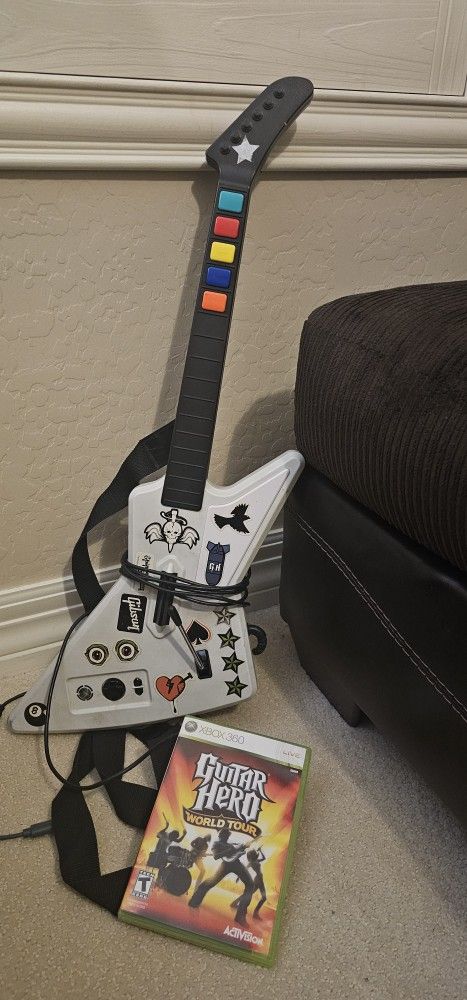 Wired Guitar Hero X-Plorer Controller for Xbox 360 Console & World Tour Game