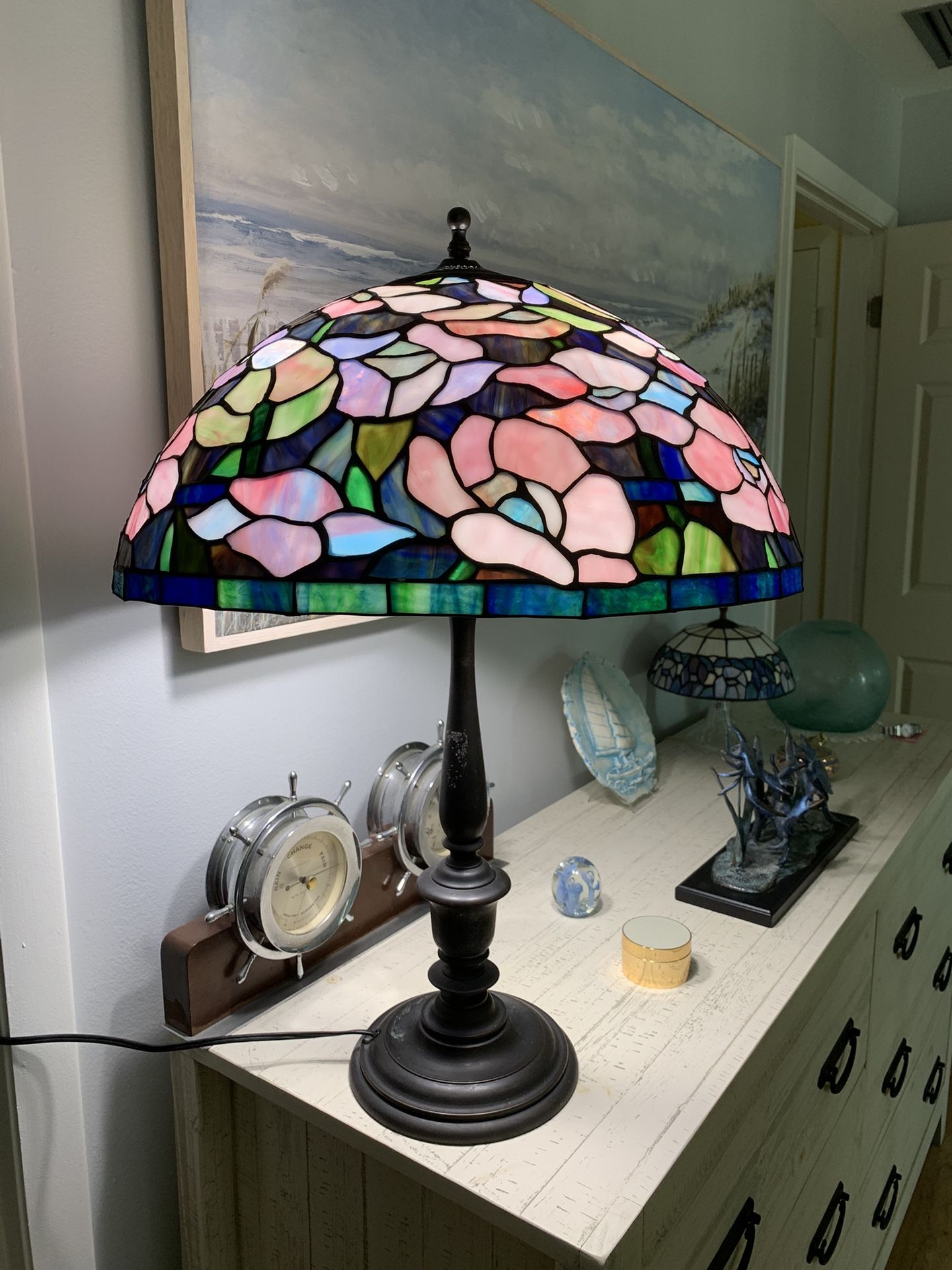 Stunning Tall, Tiffany Style Lamp