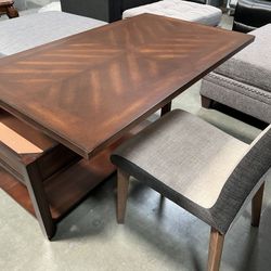 New! Studio Dining Set, Dorm Room Table And Chair, Student Desk, Small Table, Lift Top Coffee Table And Chair, Table , Chairs, 