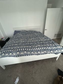 King size mattress and bed frame with head board