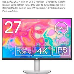 Dell 27” 4K Monitor with USB-C (S2772QC) 