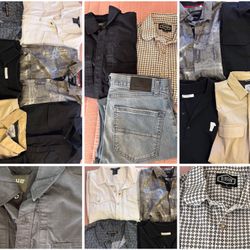 11pc Men’s Dress Shirts 511 Versace MK Ariat Boot Barn Size Large