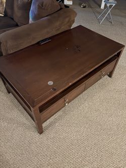 Table and book shelf