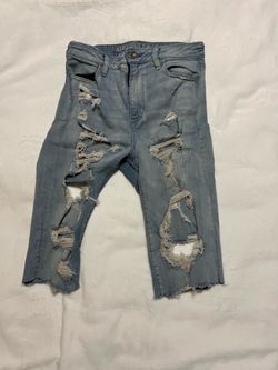 American Eagle Outfitters Women's Super Hi- Rise Jeggings Size 10 Regular Blue