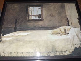 Dog On Bed Artwork 