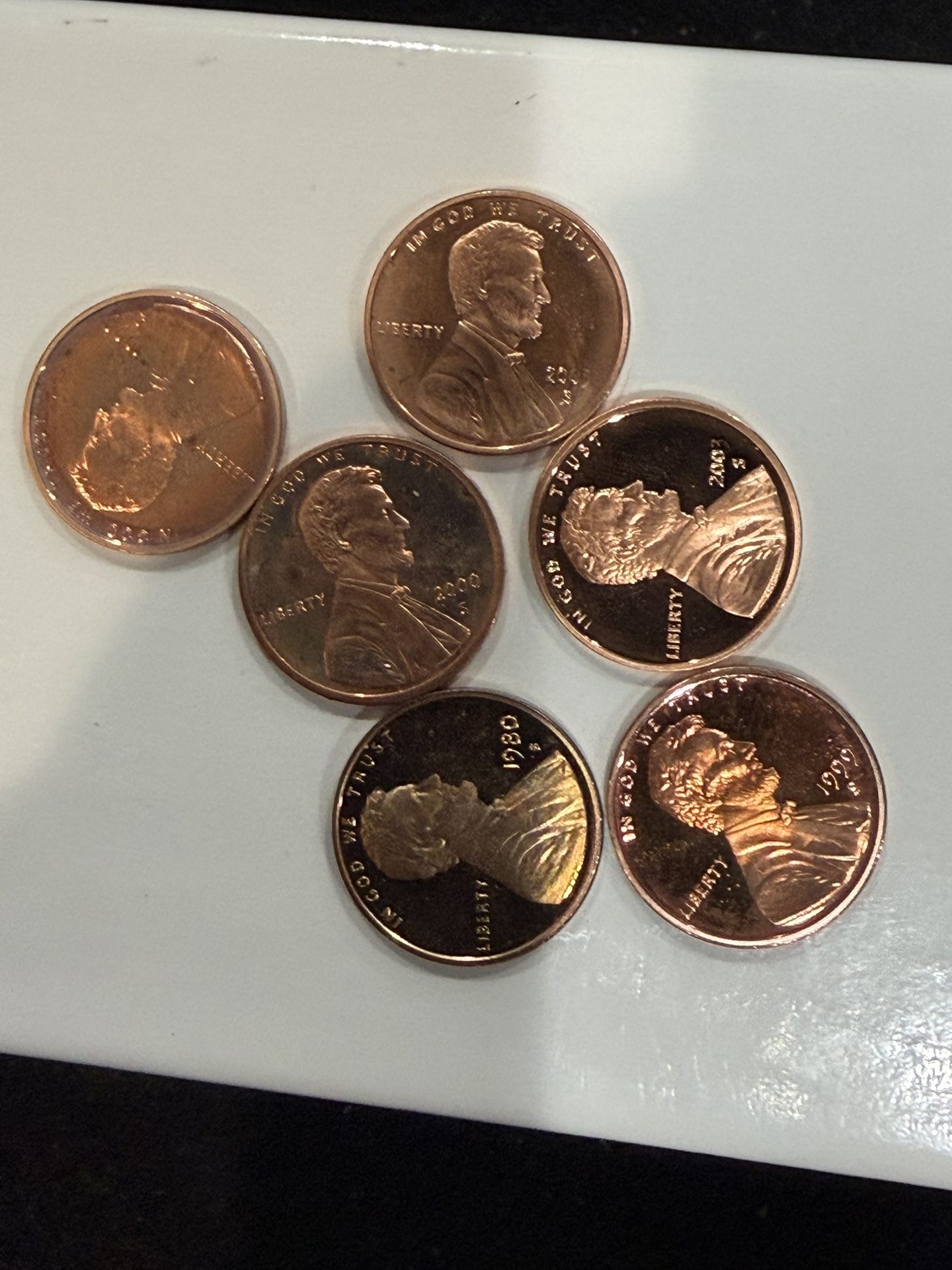 Pennies Are Done Here Are 6 Gem Proof Lincoln Pennies From Various Years 272
