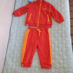 LEGO Collection  Target Kids Track Zip-up Sweatshirt Jacket & Pants Red 12M