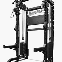 VESTA FITNESS 2in1 - Squat Rack Power Cage Functional Trainer with Smith Machine Option 