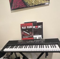 Electronic Keyboard with Piano Books Bundle