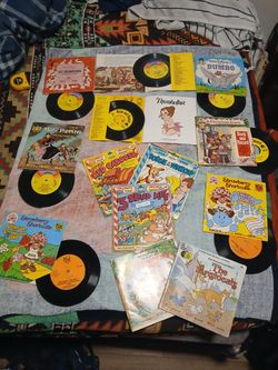 Vintage Story Books W/ Records