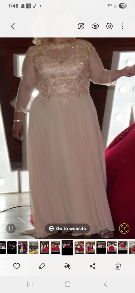 Gold/Beige Color Dress 