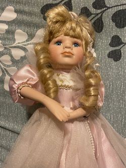 Porcelain Ballerina Doll sitting (16 Inch)