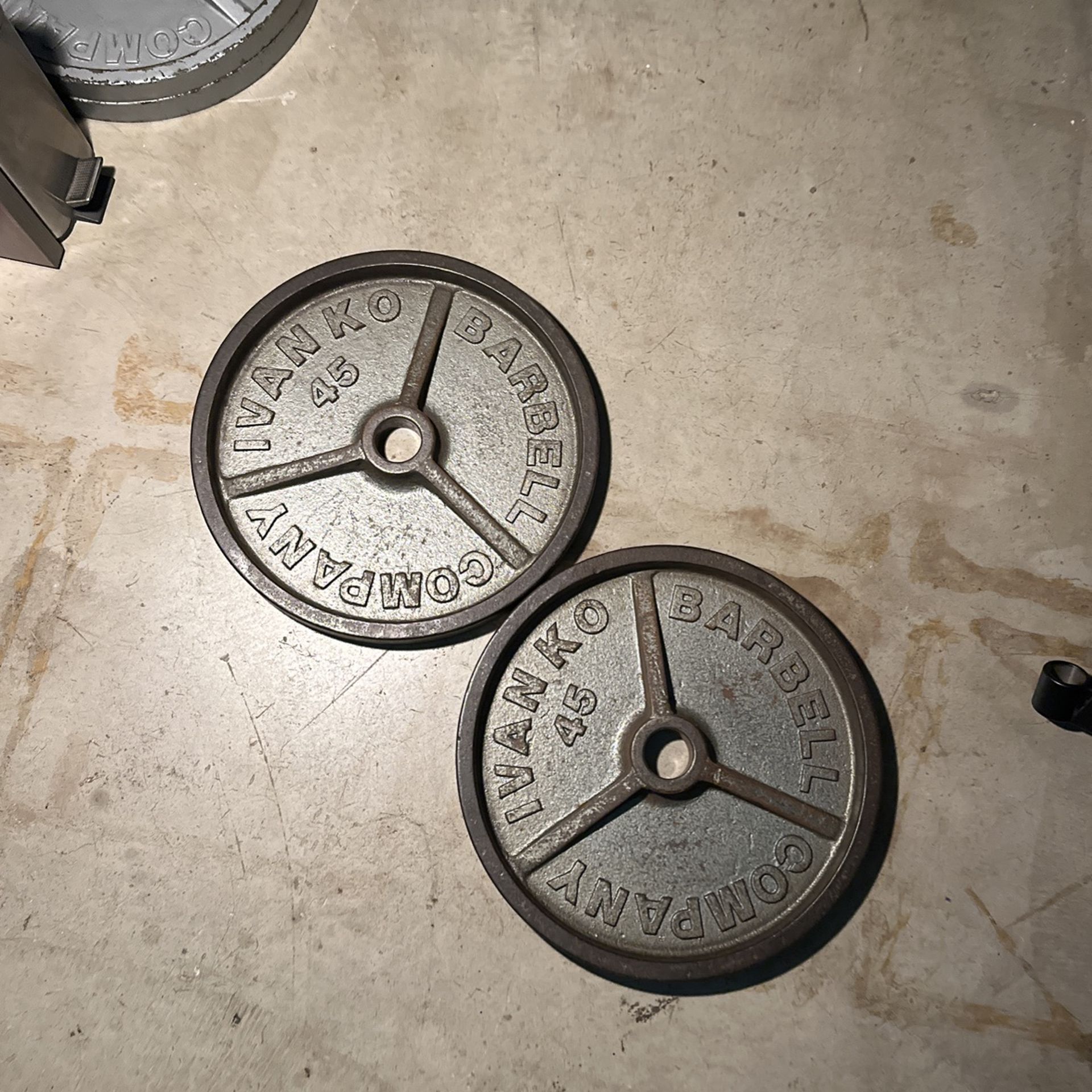 Ivanko Barbell Company 45 Lb Pair Weight Plates