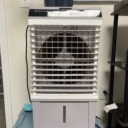 Brand Cooler Air Conditioner, Evaporative Air Cooler with 5.3 Gallon Water Tank, 4 Ice Box, Remote, 12H Timer, 120°Oscillation, Portable Cooling Fan w