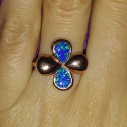 Brand New Fire Opal Ring in 🌹 Rose Gold!