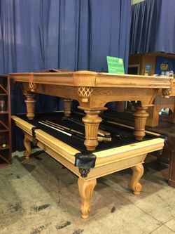 8ft slate pool table
