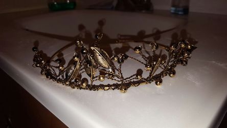 Tiara- antiqued brass