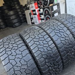4 used tires Lt295 70r18
3 tires Falken wildpeak at3
1 tire   Nitto Recon 
$280.00 all 4