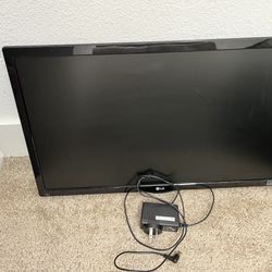 LG Computer Monitor 24” With Computer Desk Clamp And Laptop Holder