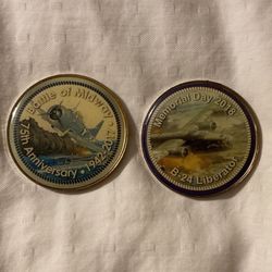 2017 And 2018 Air Force Commemorative Enameled Token