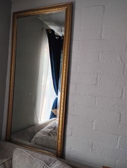 Large Gold Framed Wall Mirror