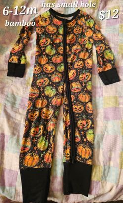 Baby halloween bamboo zippy