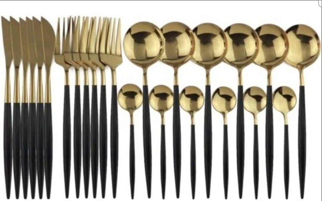 RETAIL $50 24-Piece Stainless Steel Cutlery Set