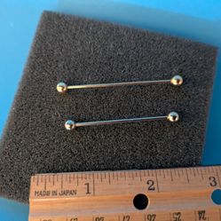 Collar Tie Pins - Round Ends