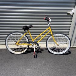 Vintage Yellow Schwinn Inspired Cruiser Bike - JRZ whitewall tires🚲✨