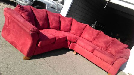 Suede Sectional Couch