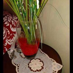 Clear Red Vase