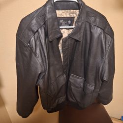 Leather Bomber Jacket