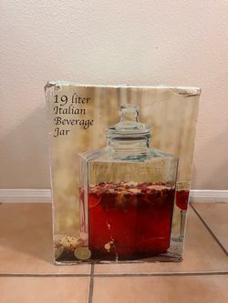 19 Liter Italian Glass Beverage Jar