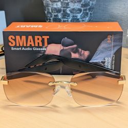 Audio Smart Glasses (Gold Color Lenses)