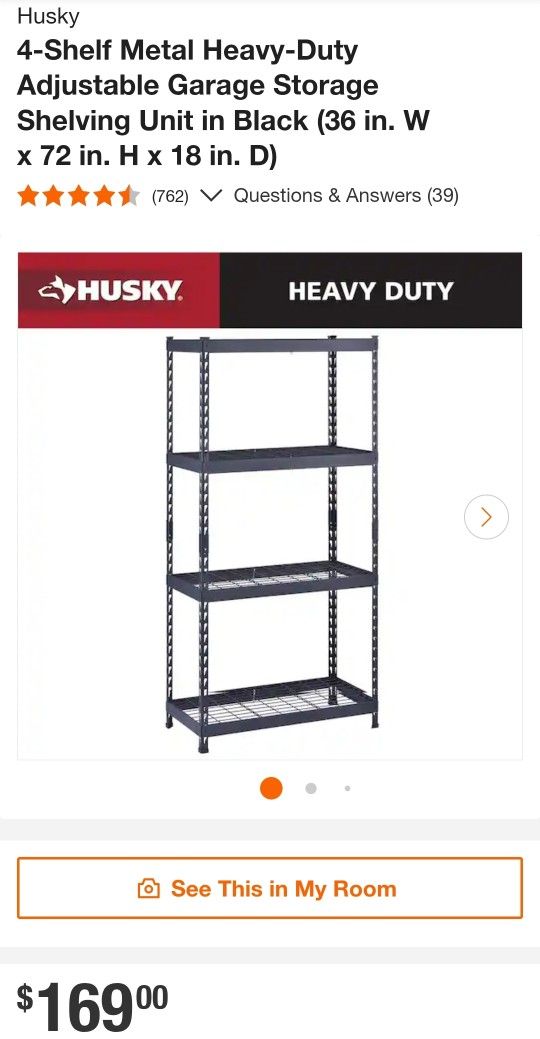 Husky Heavy Duty Garage Shelves