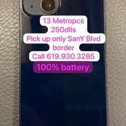 iPhone 13 250dlls Metro 100%