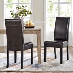 NEW IN BOX Monsoon Pacific Mai Parson Dining Chairs – Black – Set of 2