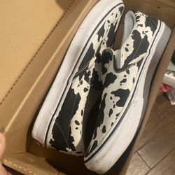 Cow Print Slip On Vans