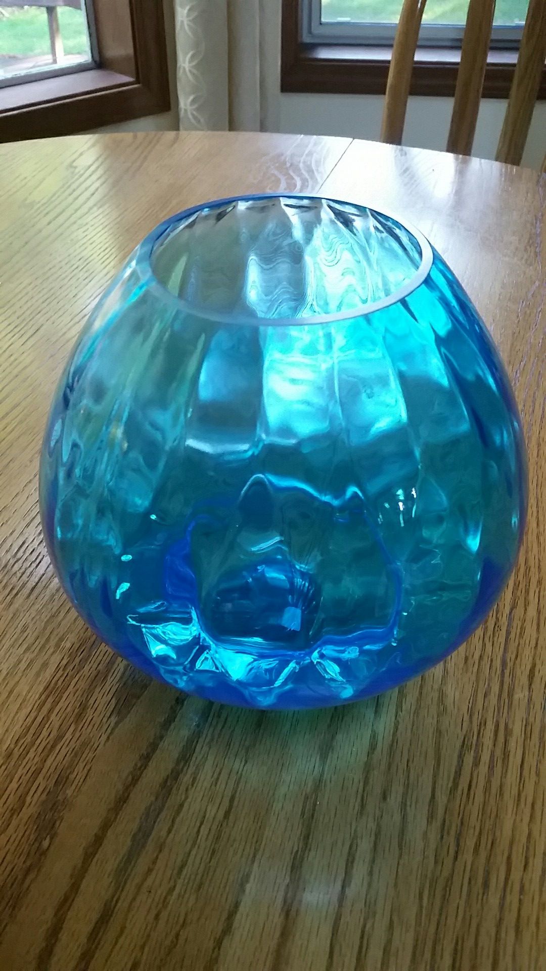 PartyLite Beautiful Blue Candle Holder Vase