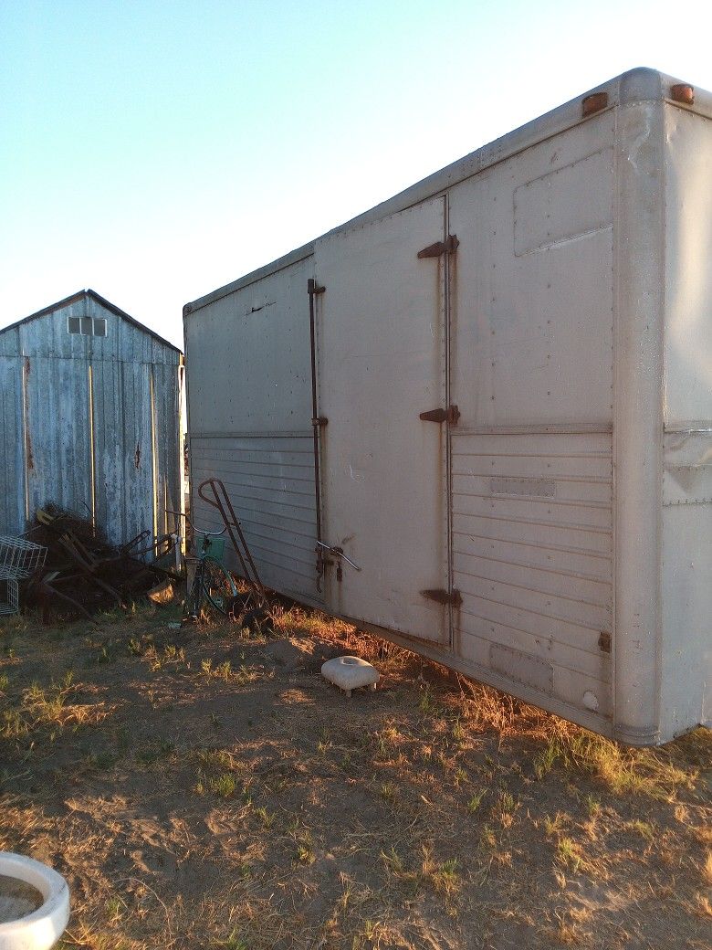 20ft Aluminum Container With Steel Diamond Plate Floor
