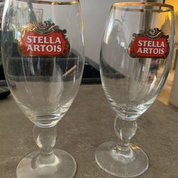 Two Stella Artois Glasses