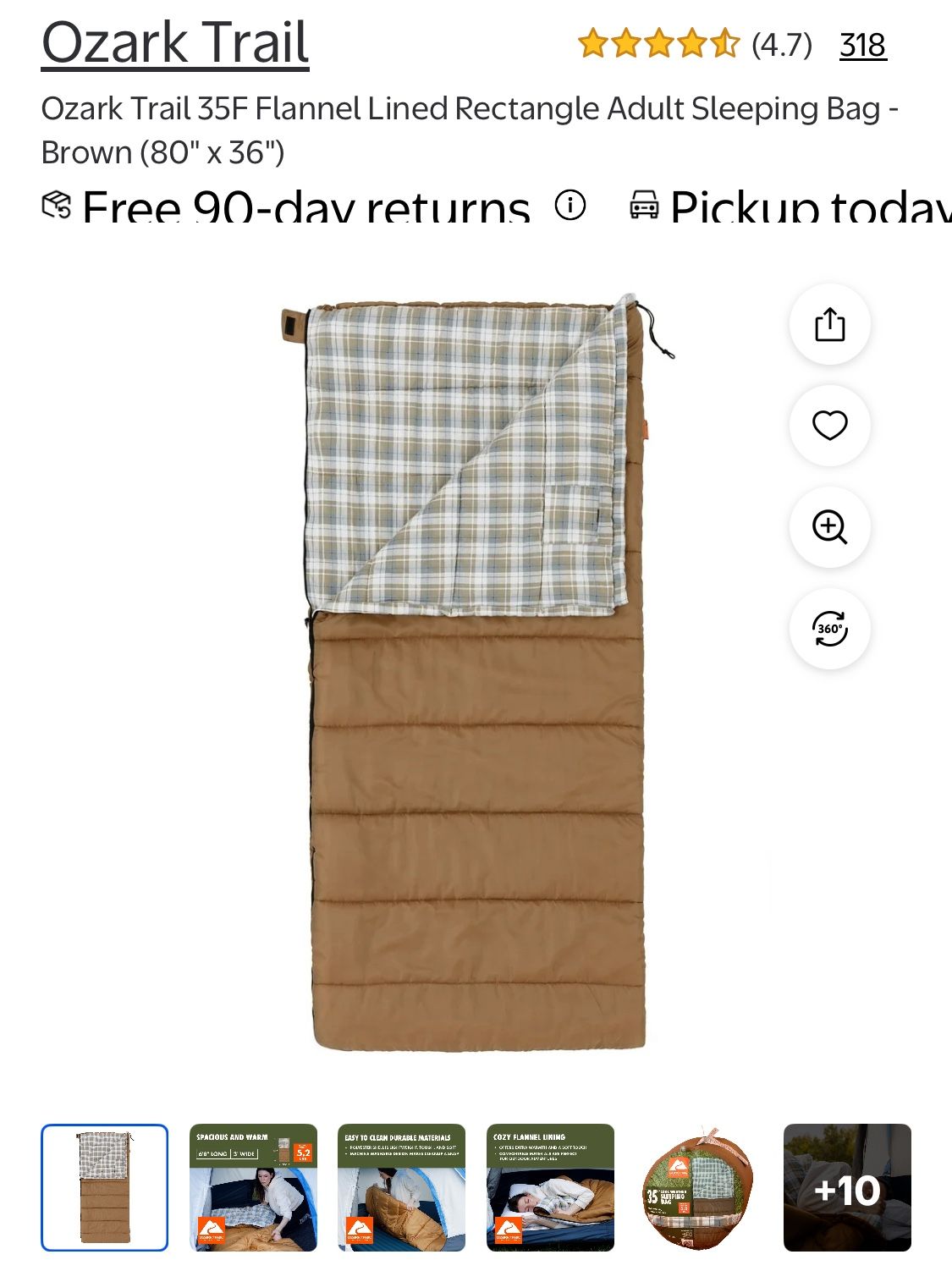 Ozark TRAIL new flannel sleeping bag