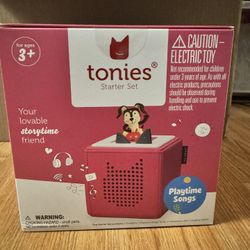 Toniebox 1 Audio Player Starter Set with Playtime Puppy - Listen, Learn, and Play with One Huggable Little Box - Pink
